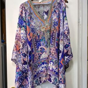 Camilla split sleeve short caftan
